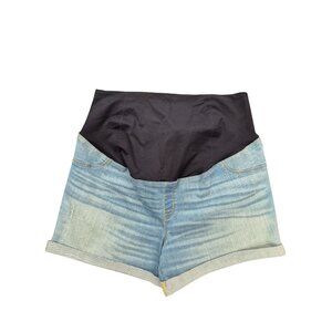 Isabel Maternity By Ingrid & Isabel Midi Short With Crossover Panel Denim Shorts